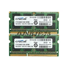 Crucial DDR3 4GB 8GB 1333Mhz PC3-10600 1.5V SO-DIMM  Memory Ram  CT51264BC1339