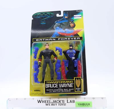 Transforming Bruce Wayne NEW MOSC Batman Forever Kenner 1995 Action Figure