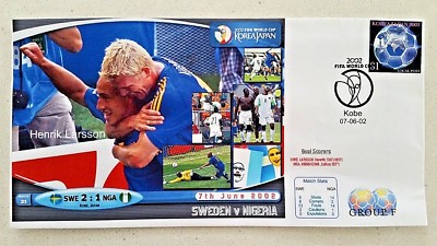 First Day Cover KOREA JAPAN FIFA WORLD CUP 2002 Sweden v Nigeria 