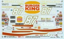 Slixx 1088 87 Burger King 1995-Joe Nemechek 1/24 waterslide Nascar decal