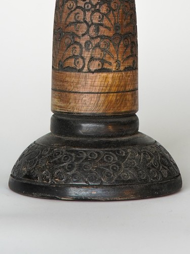 Handmade Eco-Friendly Black Wash Mango Wood Set Of Five Pillar Candle Holder BBH - 第 5/22 張圖片