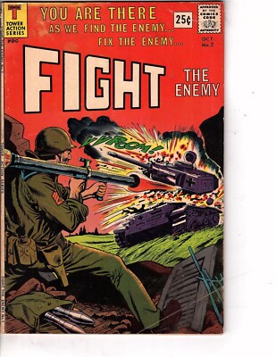 Fight The Enemy #2  1966   Tower VG  Comic Book (orange