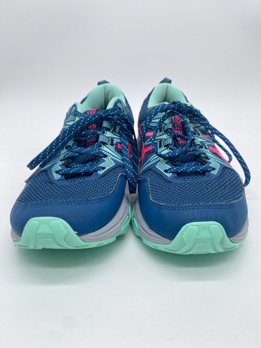 Asics Gel Venture 8 Trail Running Women's Size 8 Blue Aqua Pink