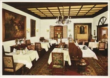 Old postcard postcard Rothenburg Hotel Eisenhut, dining room GERMANY (1077304)