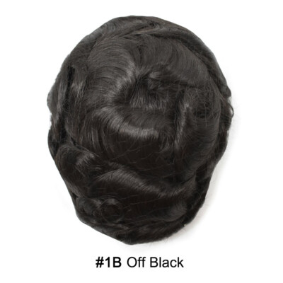Mens Toupee Hair Replacement Invisible Ultra Thin Skin V-Loop Hair Piece System
