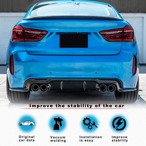 Diffusore posteriore in carbonio paraurti posteriore diffusore splitter per BMW X5M F85 2014-2019 - Foto 12 di 15