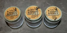 Vintage Milkglass Shoe Cream Bottles (3) Lady Esquire Duplex Patent Leather