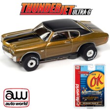 Auto World Thunderjet Ok Used Cars 1970 Chevrolet Chevelle SS Gold HO Slot Car