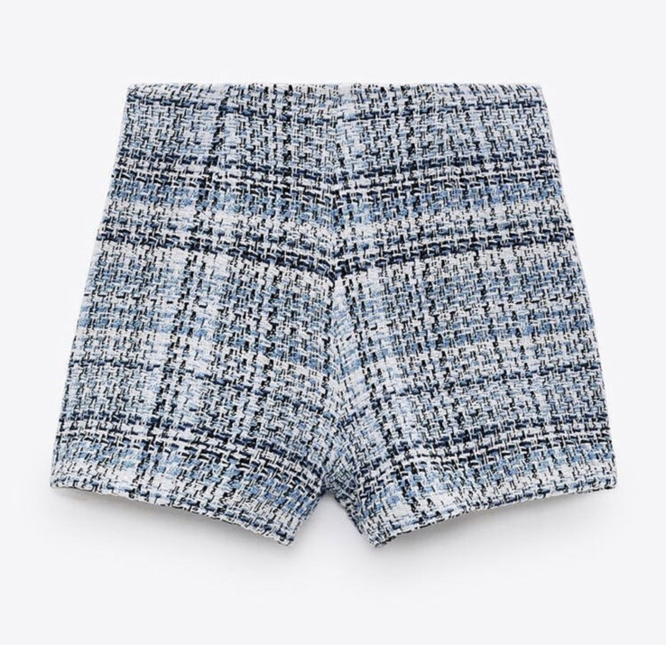 【新品】candy check tweed short pants white SEPTYK Black White Race Checkered Flag Pattern Womens Casual