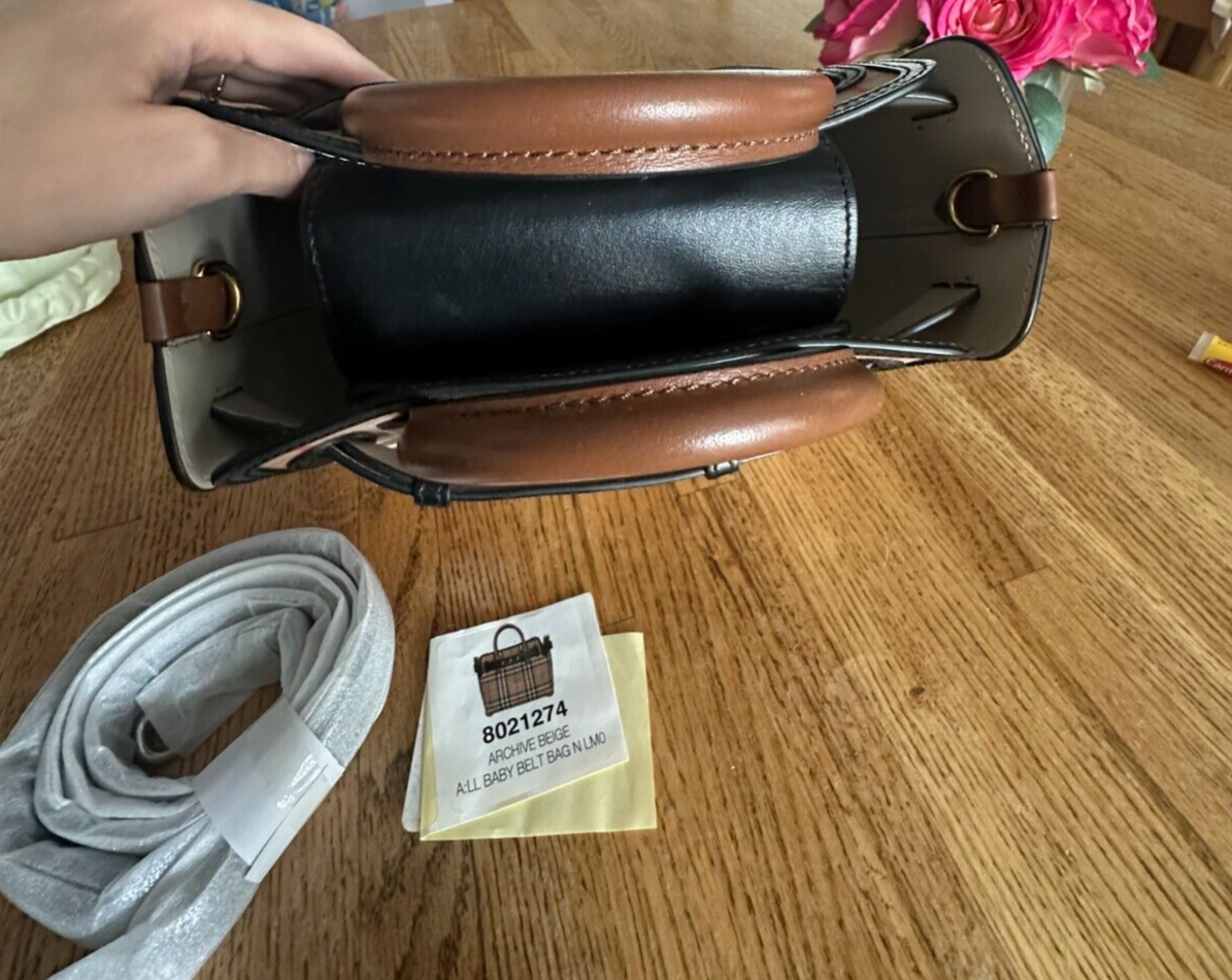 Burberry The Mini Vintage Check Triple Stud Belt Bag Check