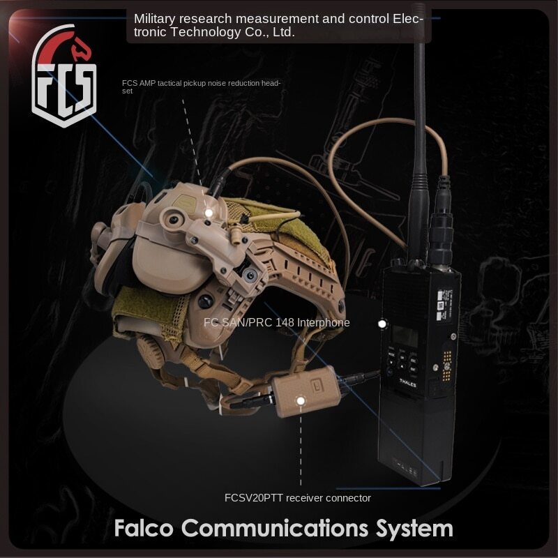 FCS V20 PTT 送受話接続器 本体 FCS-Tactical V20 Tactical Headset Single Channel PTT for Prc148