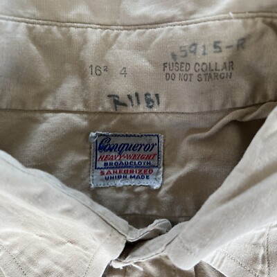 Vintage 40s WWII USMC US Marines Broadcloth Warm weather Shirt