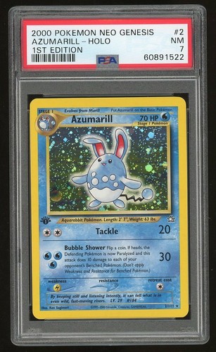 Azumarill (1st Edition) graded PSA 7 for sale on eBay