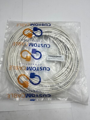 Custom Cable Connection Conductor Stranded Shielded Cable 22AWG 100ft White