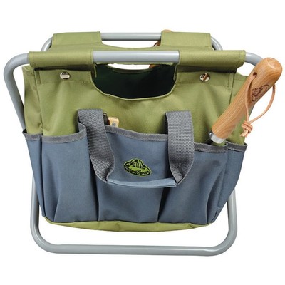 Esschert Design Gartengerätetasche und Hocker grau GT85