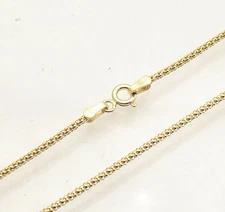  Technibond Popcorn Coreana Chain Necklace 14K Yellow Gold Plated 925 Silver