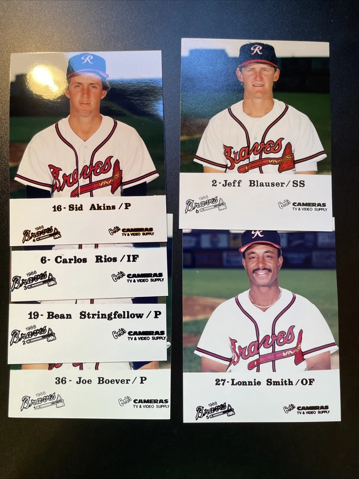Complete (26) Card Set of 1988 Richmond Braves,  Bob's Cameras Photo Cards 4x5 - Image 3 of 4