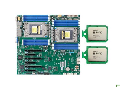 Supermicro H12DSi-N6 SP3 DDR4 Motherboard With 2pcs AMD EPYC 7532 64 Cores CPU - 第 1/4 張圖片