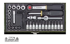 Proxxon Precision Mechanics Set with 1/4" Ratchet, 36 Pieces NO 23080