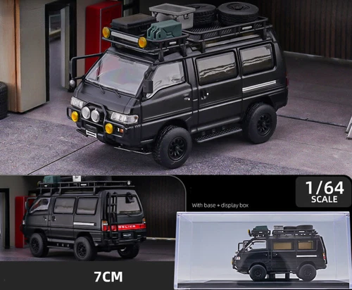 TG Autobots 1:64 schwarz Delica Off Road Mini Van Modell Spielzeug Diecast Metall Auto Box - Bild 11 von 11
