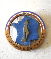 insigne, broche médaille de ski ESF le Chamois de Bronze, modèle 1945... AUGIS
