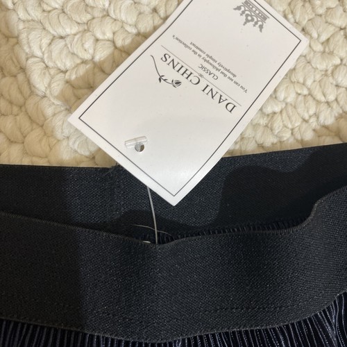 New Dani Chins Ribbed Black Formal Wide Leg Dress Pant Skirt Size 8 - Picture 3 of 10