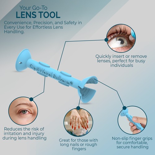 OptiWand Bullseye soft contact lens insertion removal tool - Large End to remove - Picture 8 of 9