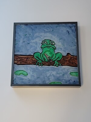 Drunk Frog Original Acrylic On Plexi Glass By Travis T. 