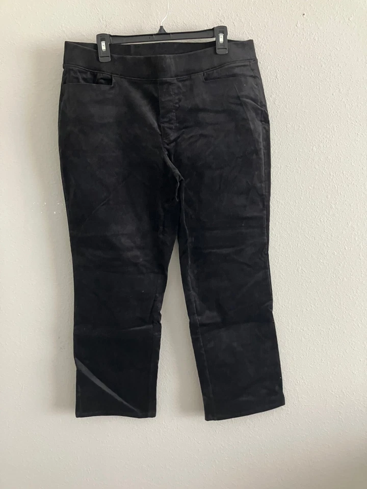 Pantalón Denim & Co Petite Terciopelo Elástico Pierna Recta - Talla PL A662788 Foto 4 de 4