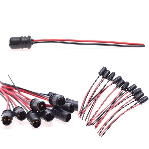 10PCS T10 168 194 W5W Light Bulb Extension Wiring Harness Socket Connector - Picture 2 of 9