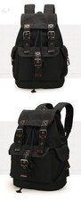 Men's Vintage Canvas Backpack Rucksack Shoulder Travel Camping Hi Laptop Bag