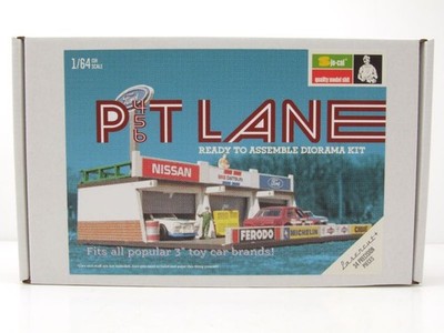 Diorama Pitlane Ford Boxengasse für 1:64 Modellautos Sjo-cal