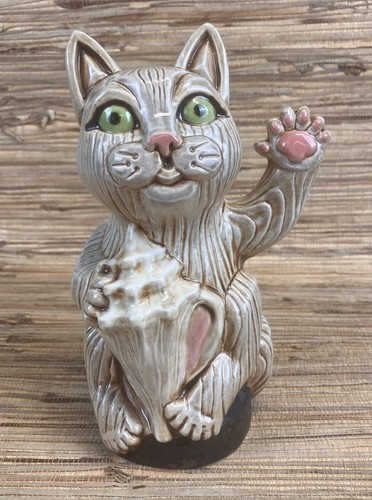 Conch Cat Tiki Mug Tiki House Key West Eekum Bookum 5" Tall LE #67 Green Eye New