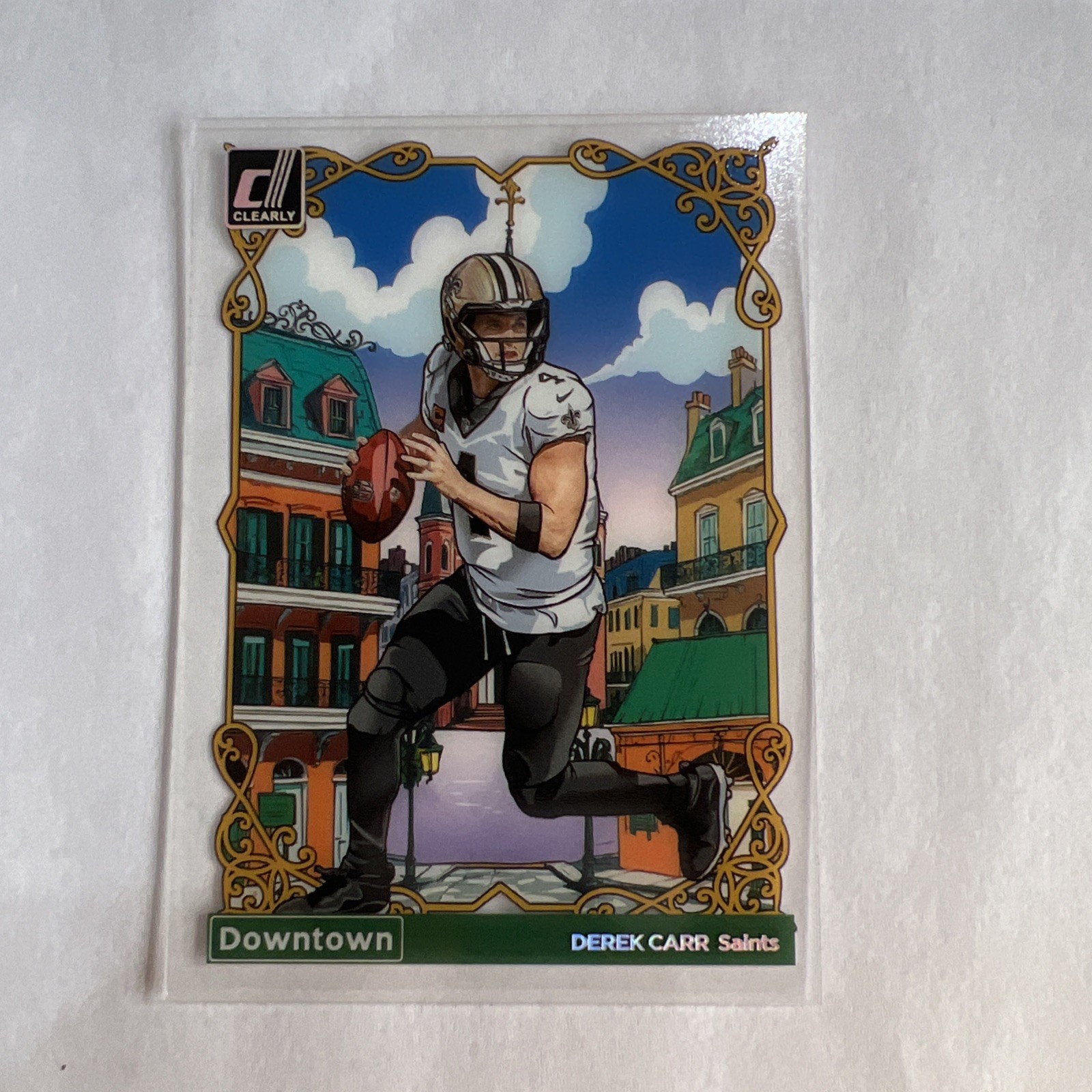 2024 Panini Donruss Clearly Derek Carr Downtown