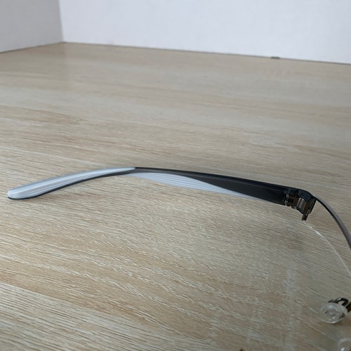 Lunettes de vue Nike 8170 068 607 demi monture gris rouge montures seulement 52-18-140 avec défaut neuves sans étiquette - Photo 4/10