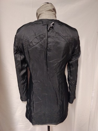 Donna Degnan Button Closure Grey Black Polka Dot Jacket, Size 2 - Picture 9 of 13