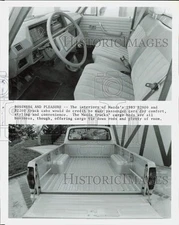 1982 Press Photo The interiors of Mazda's 1983 B2000 and B2200 truck cabs