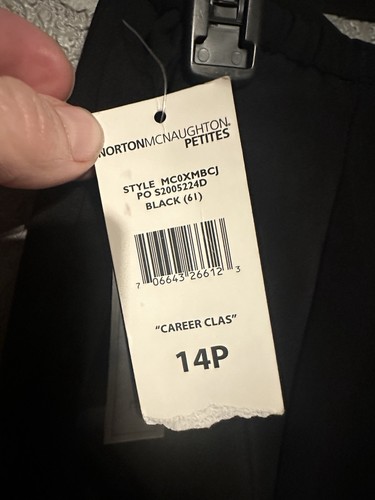 NWT Norton McNaughton Long Black Straight Skirt Women's 14P Business Capsule - Picture 6 of 13