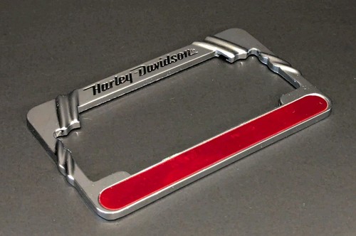 Genuine Harley Davidson Script License Plate Frame - No Mounting Screws - Picture 3 of 5