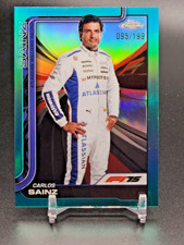 Carlos Sainz Portrait 2025 Topps Chrome Formula 1 F1 Aqua Refractor /199 #18