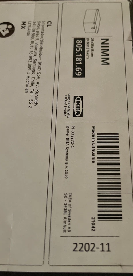 Lot of 3 IKEA NIMM Storage box with lid, black, NEW SEALED - Image 3 of 3