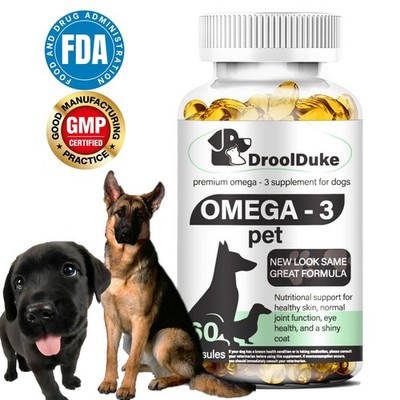 Omega 3 for Dogs Skin and Coat Supplement Fish Oil for Dogs Capsule 60 Treats US
