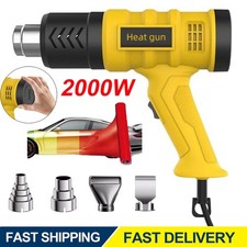 2000W Heat Gun Electric Hot Air Gun Stepless Temperature Heater 4 Nozzles Tool