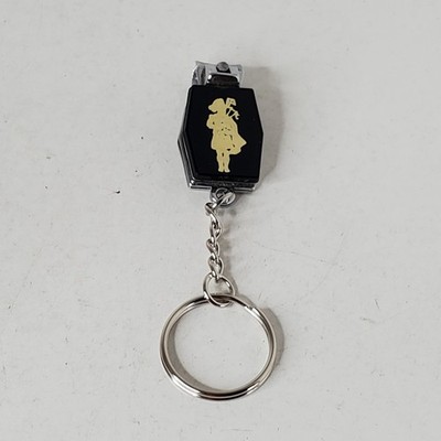 Vintage 100 Pipers Scotch Whisky Logo Nail Clipper Keychain Made in Japan Promo