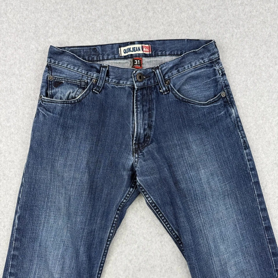Vintage Quiksilver Quik Jeans Mens 31x30 (Fits 31x28) Blue Straight 90s Skate - Image 4 of 4