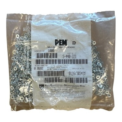 PEM S-440-2ZI Self-Clinching Nuts   Types S, SS, CLS, CLSS, SP 1000pcs NEW