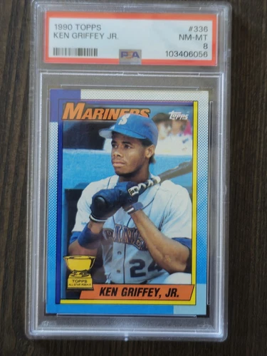 1990 Topps #336 RC Ken Griffey Jr. Seattle Mariners PSA-8 NM-MT FRESH GRADE!!
