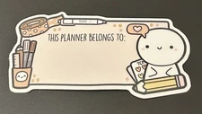NEW The Coffee Monsterz Co. “This Planner Belongs To:” Brown Sticker TCMC
