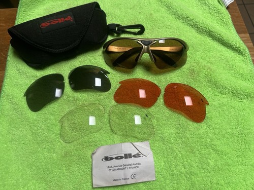 Bolle Parole 754 236 Sunglasses with case + 3 Extra Sets Lenses & instructions