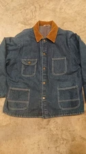 Vtg Key Imperial Mens XL Lined Denim Chore Jacket